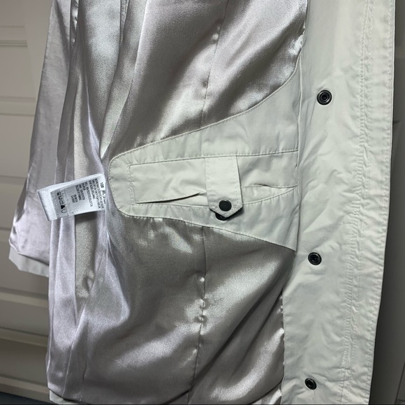 𝅺columbia Byron Bay Sportwear Beige Rain Jacket Ajustable Waist Zippered Coat - Picture 8 of 15